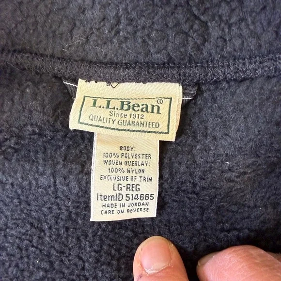 L.L.Bean‎ Gray Fleece Full Zip Jacket women's Polartec LRG. Comfort, sporty warm - Picture 12 of 16